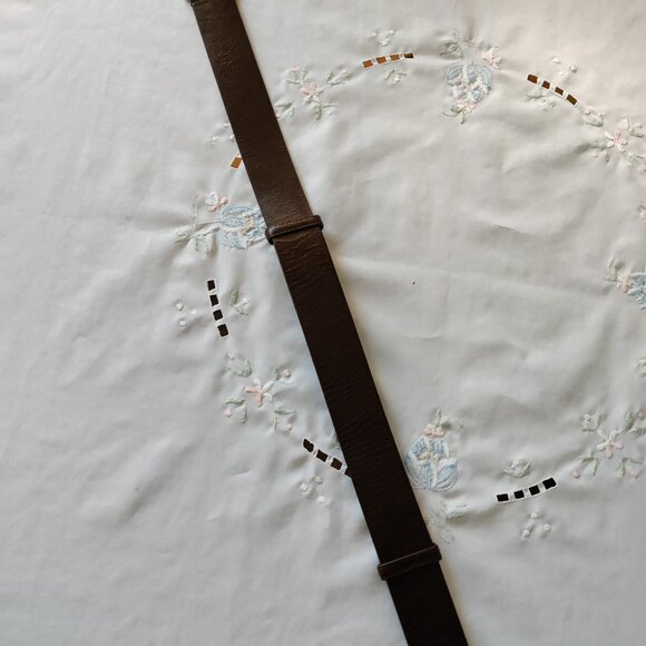 Ellen Tracy BROWN Genuine Leather Belt *Self Adjustable Length* - Picture 1 of 10